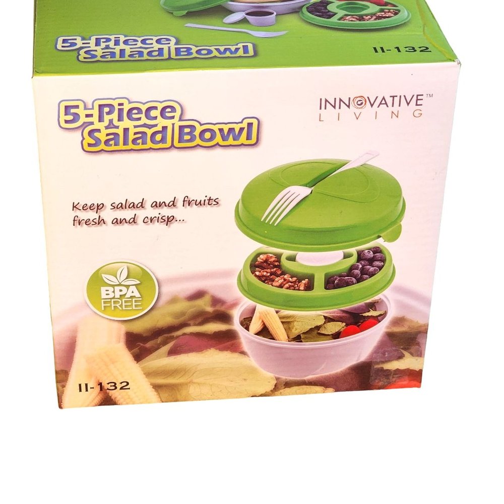 Innovative‎ 5 Piece On The Go Salad Bowl Set New In Box